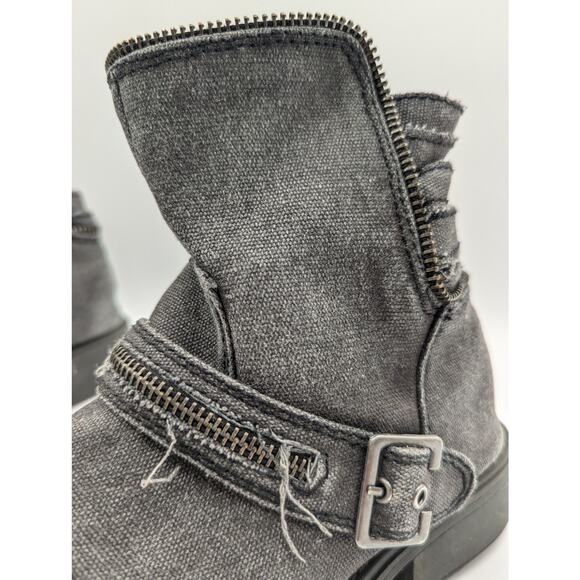 Yellow Box |  Crispina | Distressed Denim Ankle Boots | Size 6.5 - Picture 9 of 13